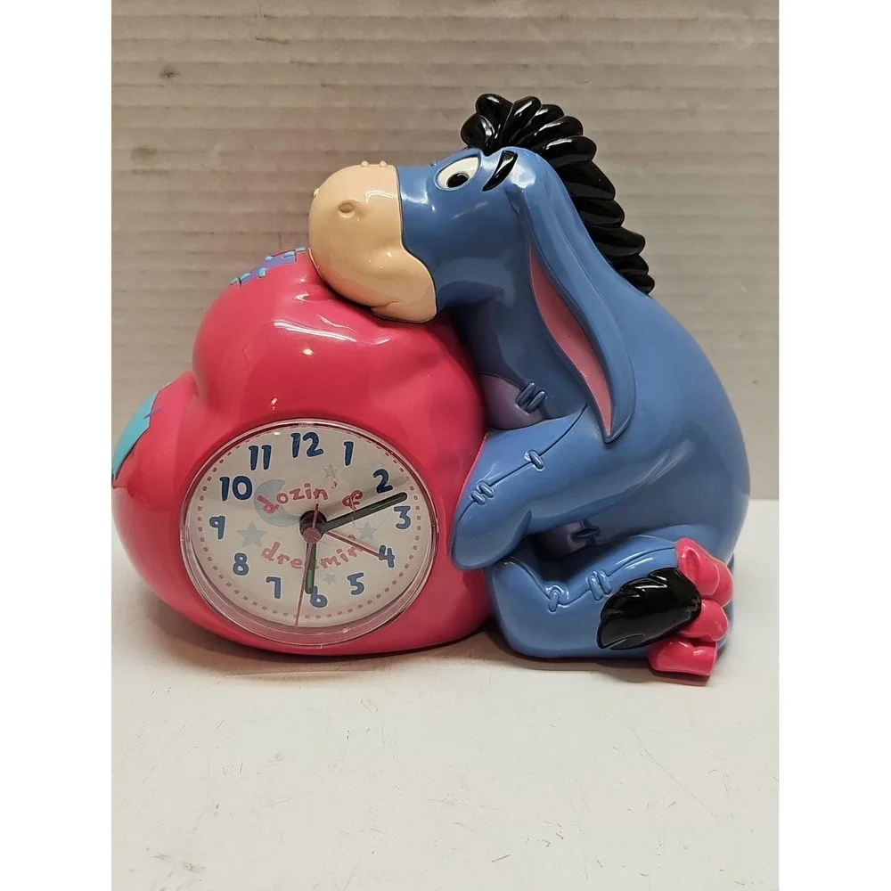 Disney Winnie the Pooh Eeyore Quartz Musical Alarm Clock Works